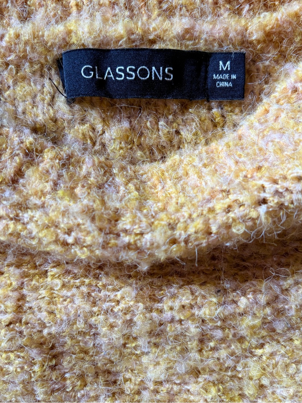 Glassons Cozy Cropped Mustard Balloon-Sleeve Knit Sweater - Picture 4 of 4